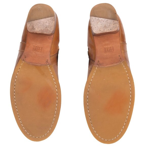 Frye Addie Tan Leather Inside Zip Booties Women's 6 B - Picture 9 of 15